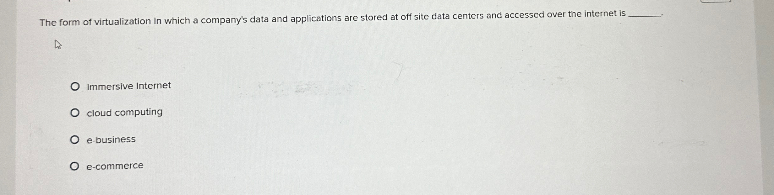 The form of virtualization in which a company's