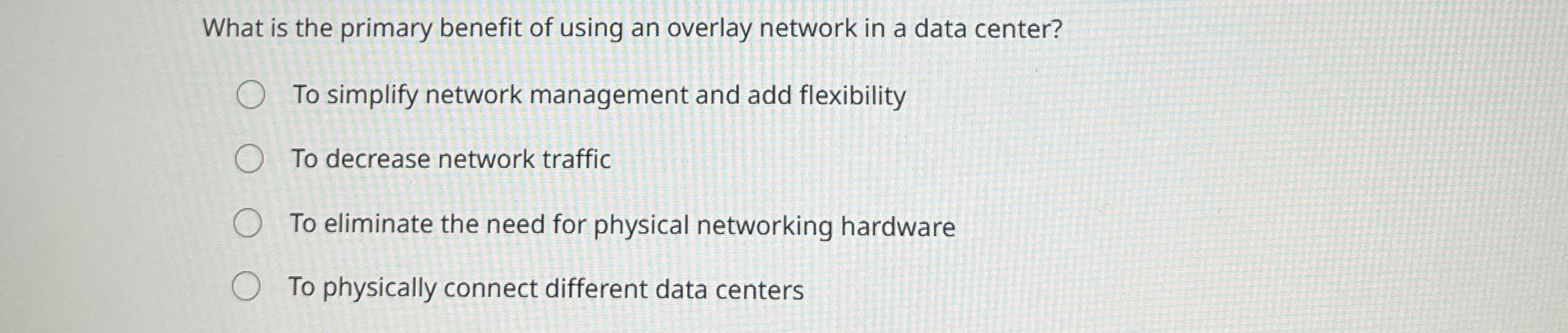 What is the primary benefit of using an overlay