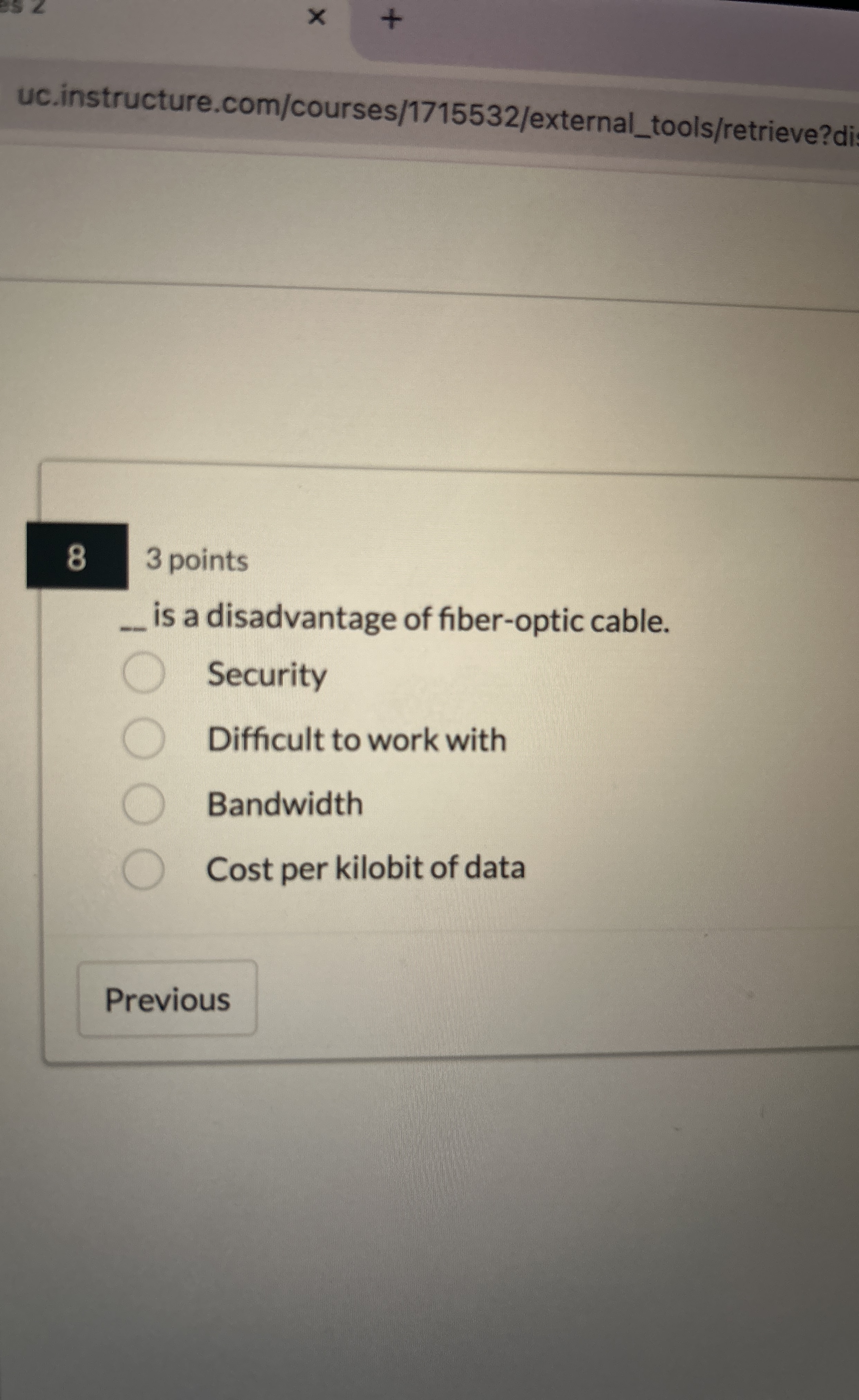 8 3 points is a disadvantage of fiber - optic