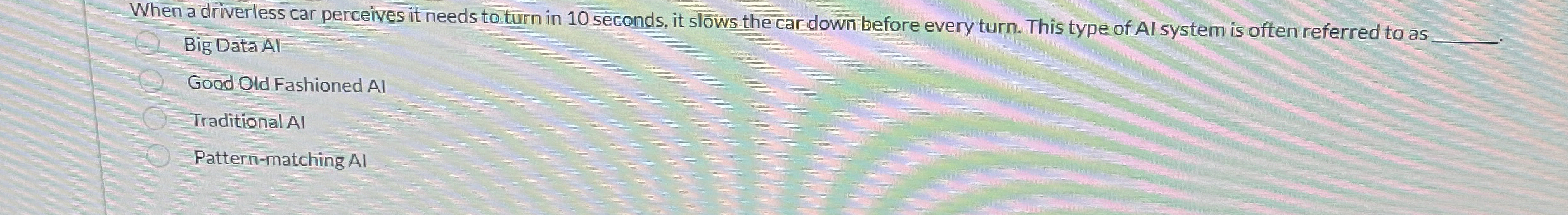 When a driverless car perceives it needs to turn