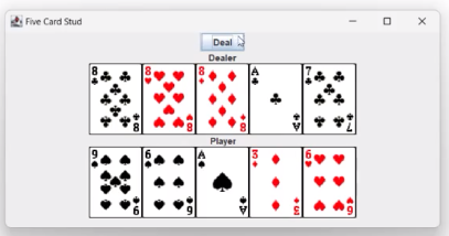 Java Swing application: ( first step of Five Card