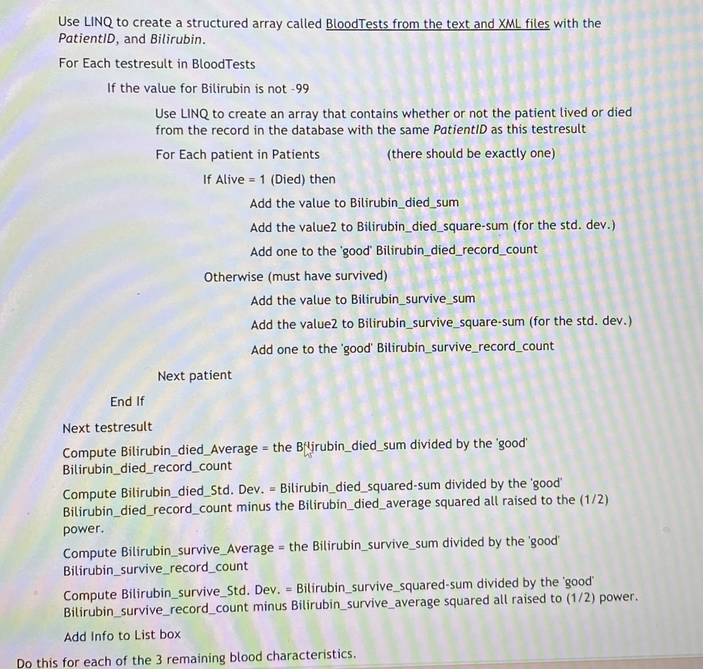 Use LINQ to create a structured array called