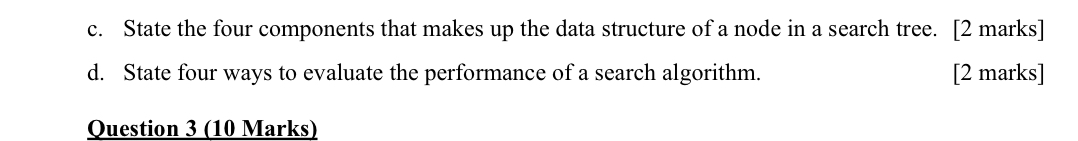 c . State the four components that makes up the