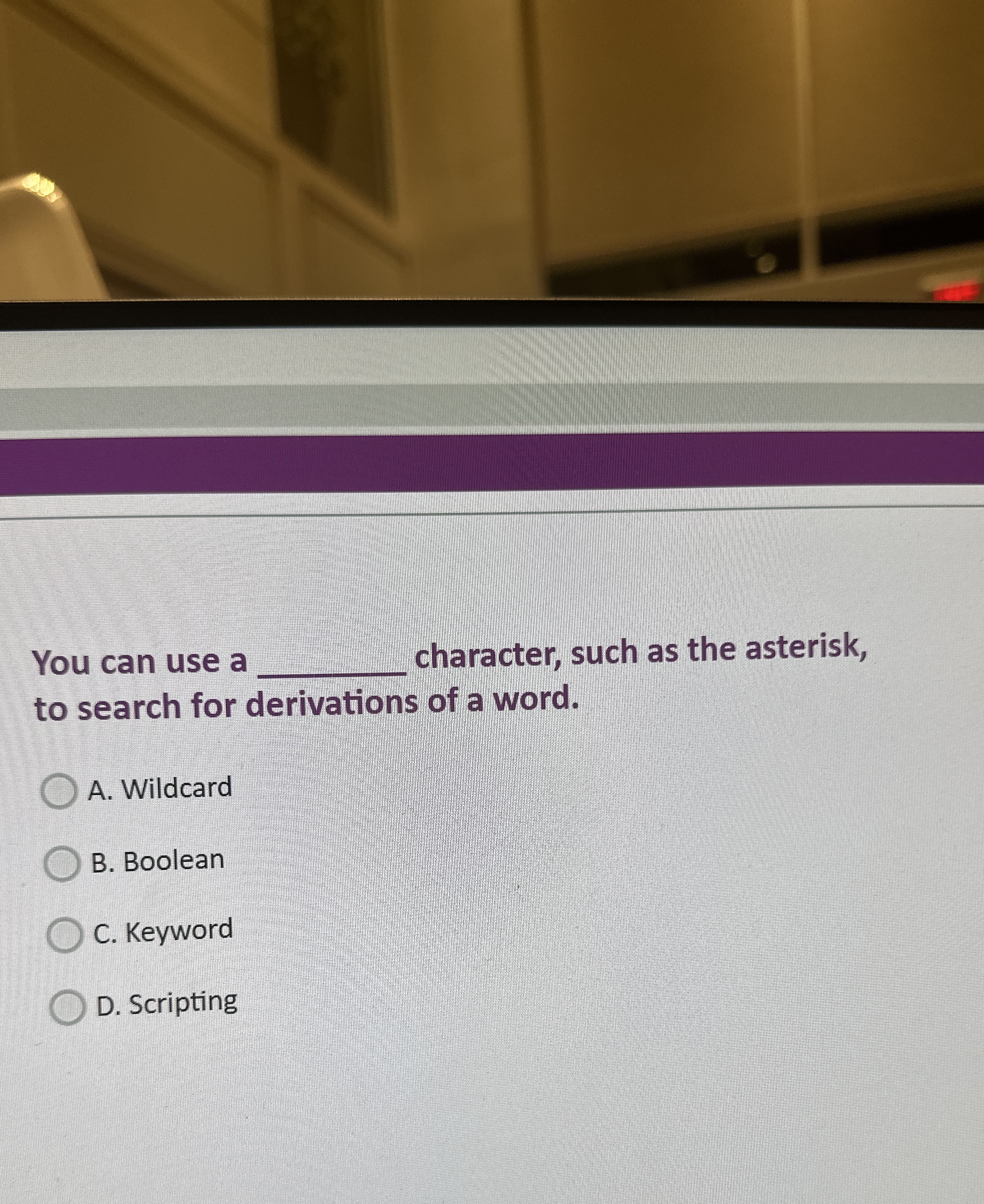 You can use a character, such as the asterisk, to