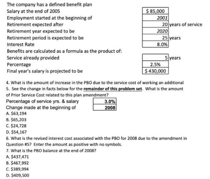 The company has a defined benefit plan Salary at