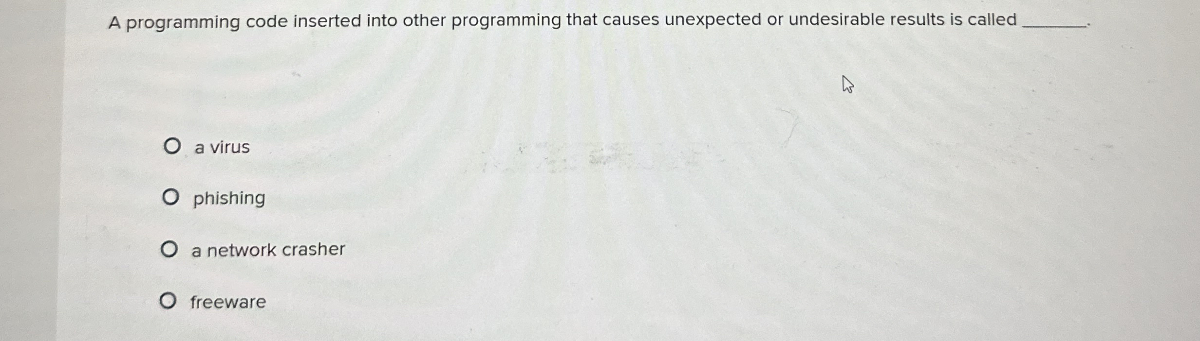 A programming code inserted into other