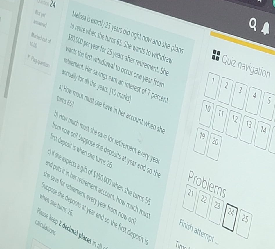 Be Quiz navigation Question 24 Melissa is exactly
