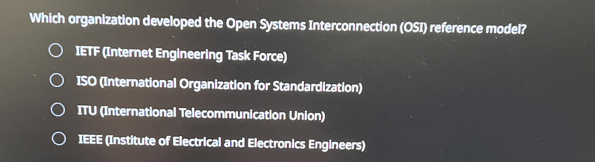 Which organization developed the Open Systems