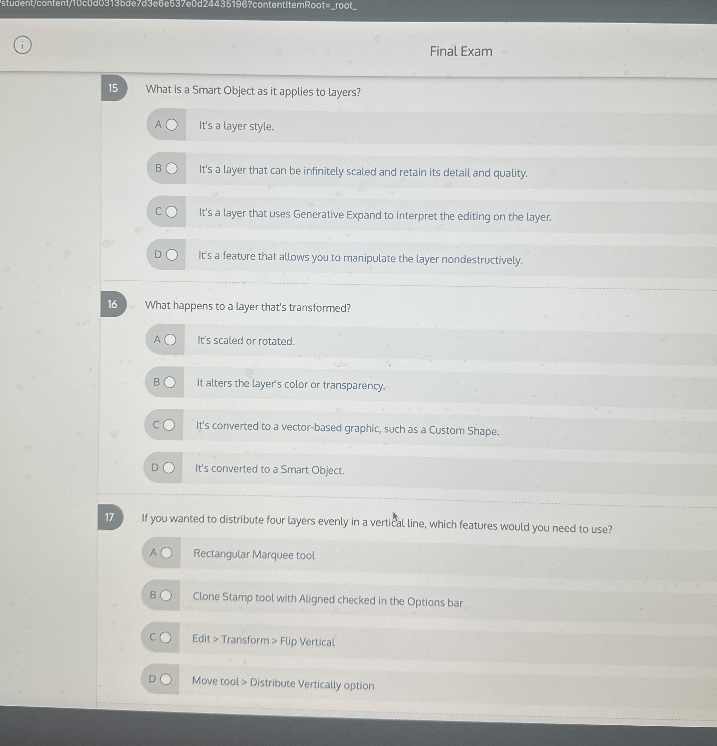 Final Exam What is a Smart Object as it applies