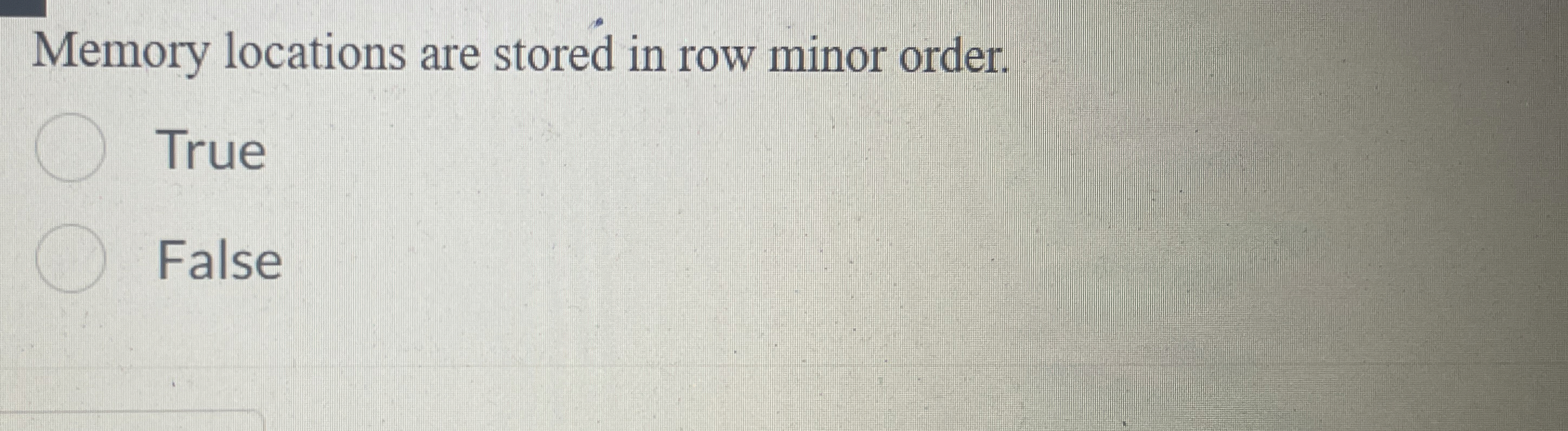 The memory data register contains the address of