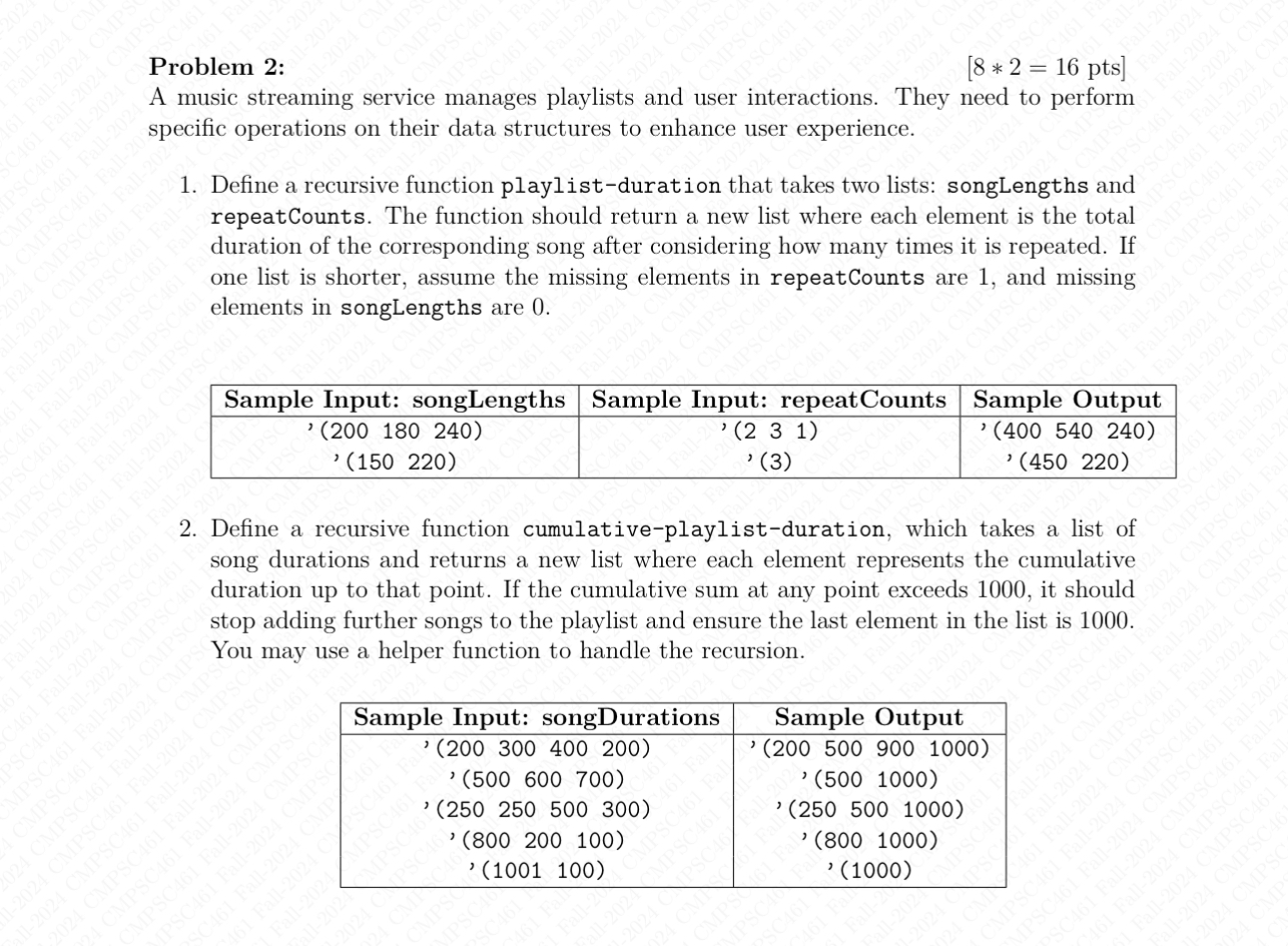 Problem 2 : 8 * * 2 = 1 6 p t s A music streaming