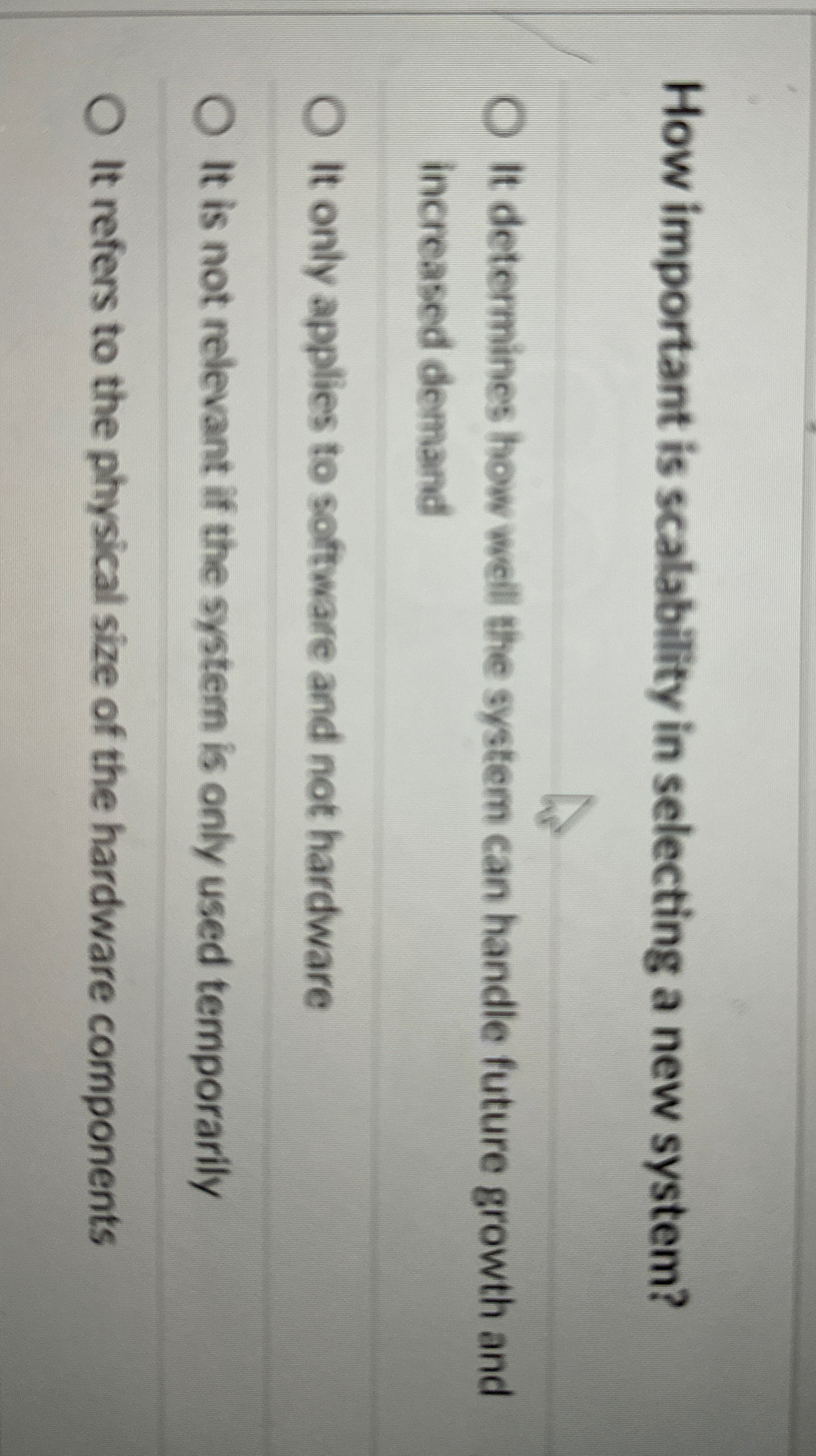 How important is scalability in selecting a new