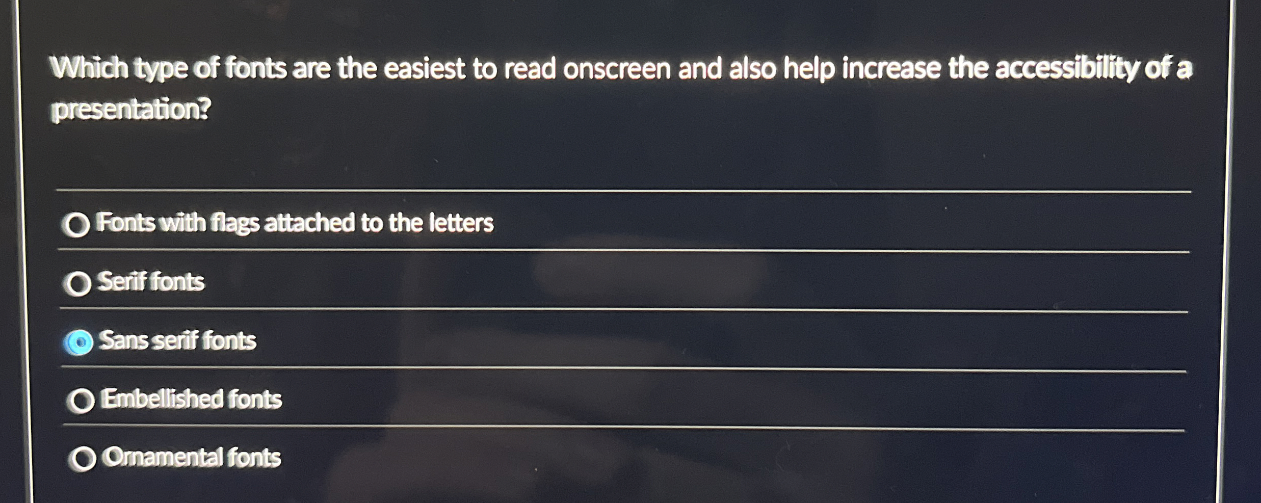 Which type of fonts are the easiest to read