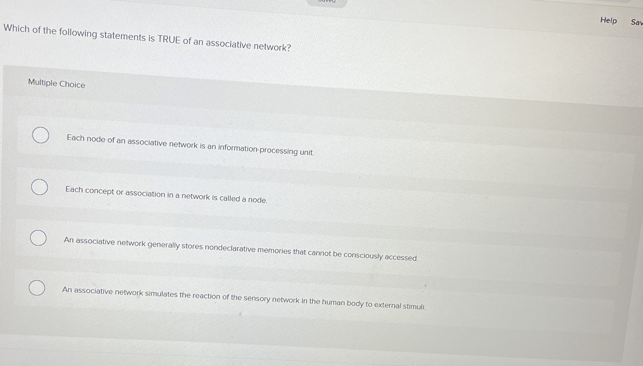 Which of the following statements is TRUE of an