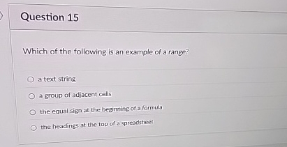 Question 1 5 Which of the following is an example