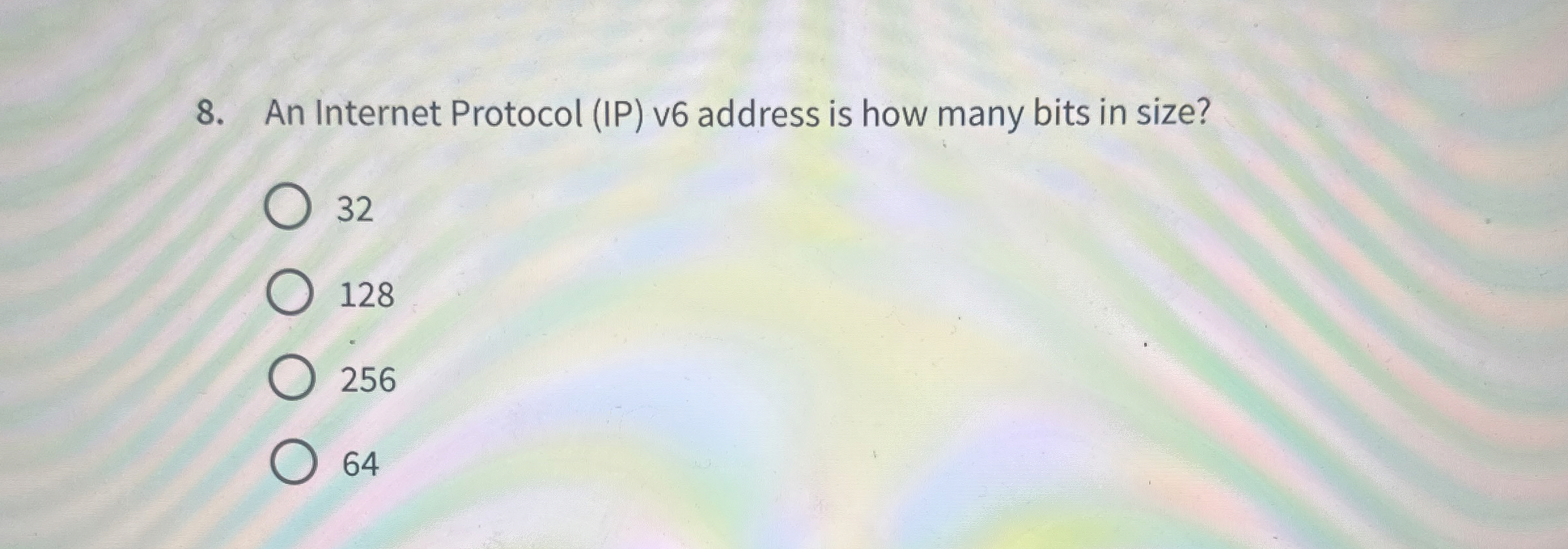 An Internet Protocol ( IP ) v 6 address is how