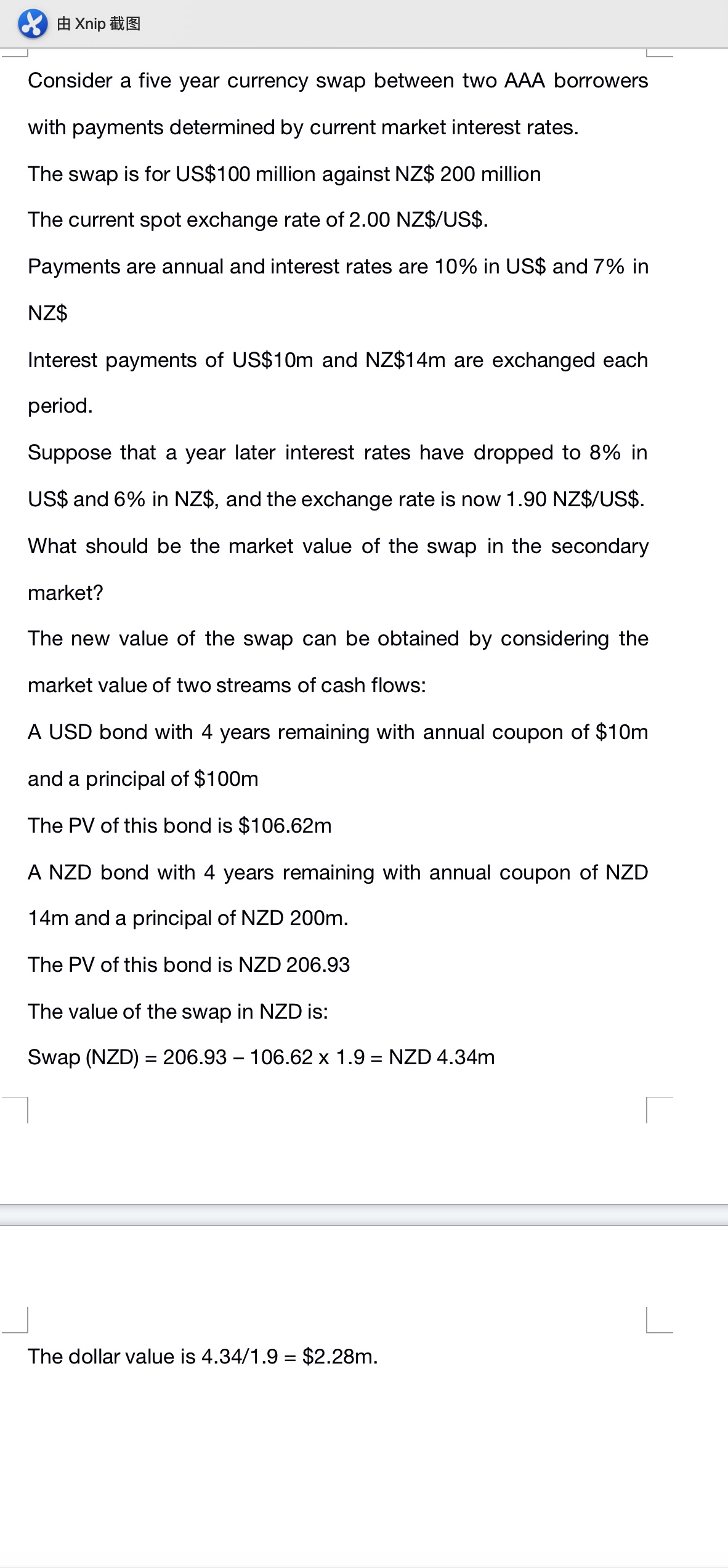 6 EH Xnip E. _l Consider a five year currency