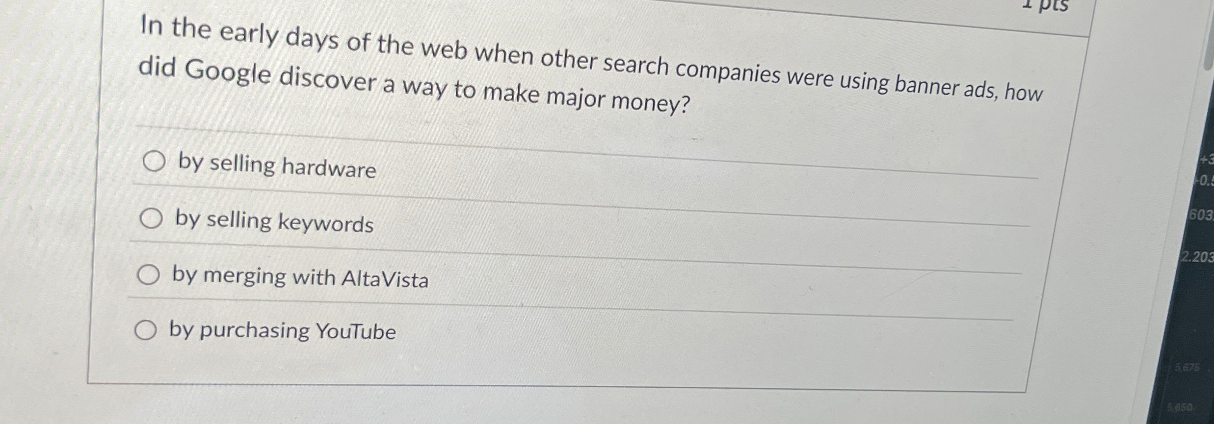 In the early days of the web when other search