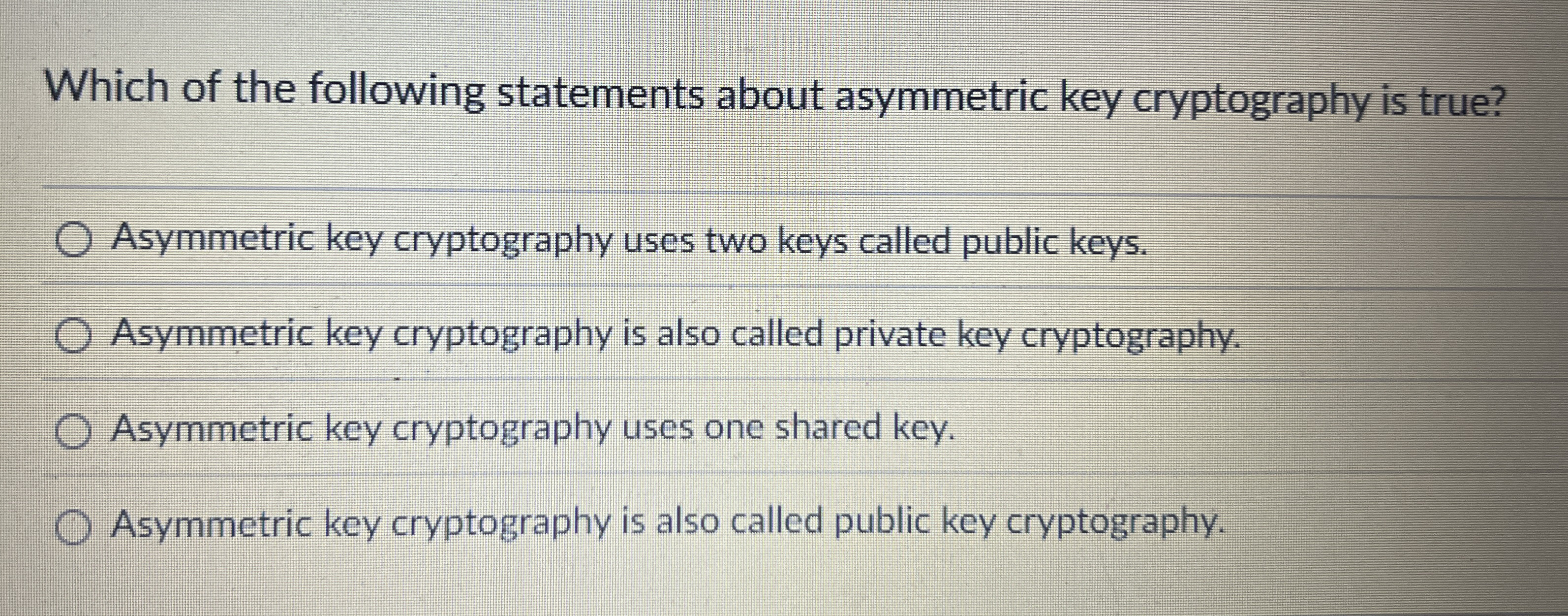 Which of the following statements about