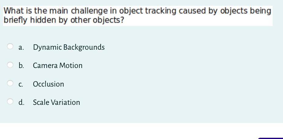 What is the main challenge in object tracking