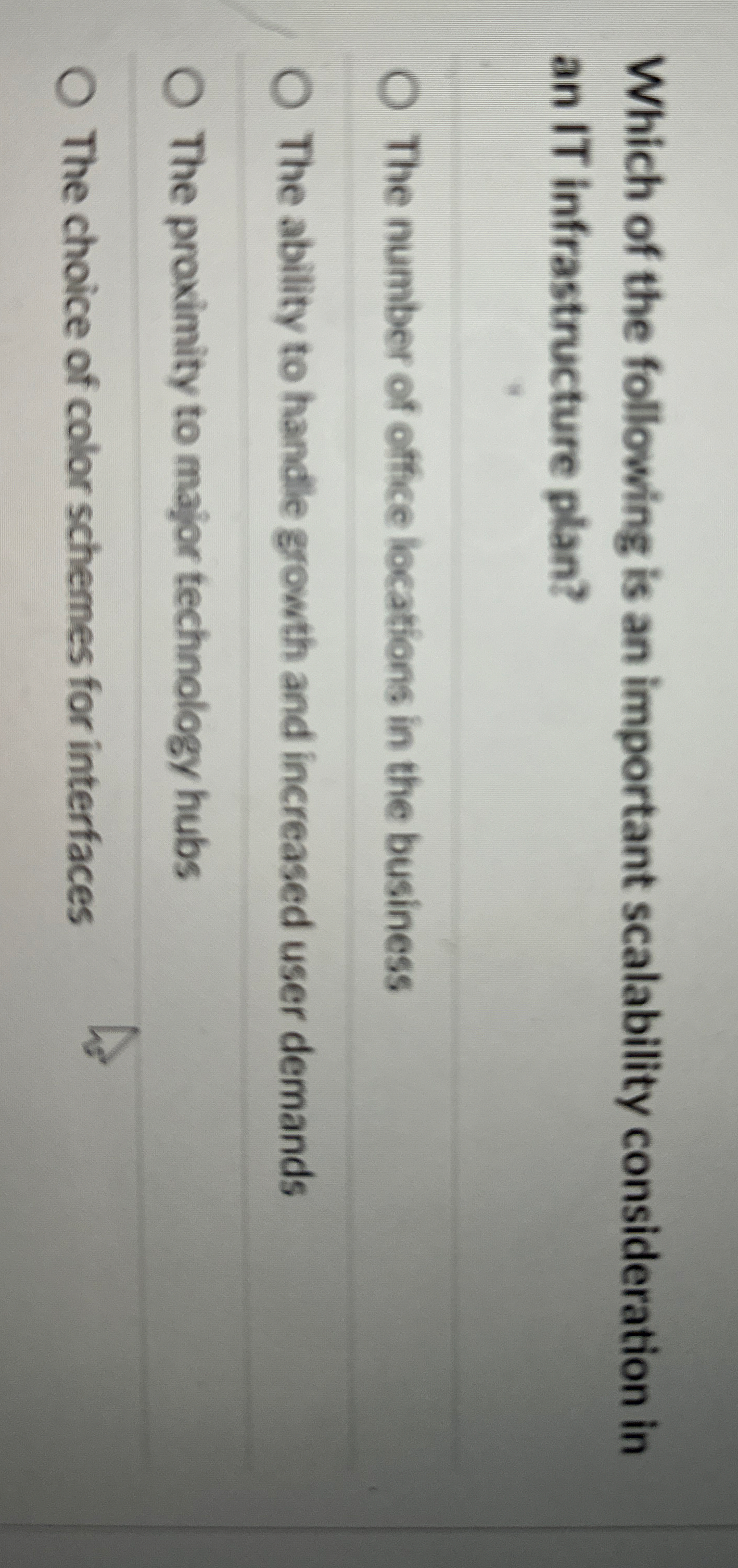 Which of the following is an important