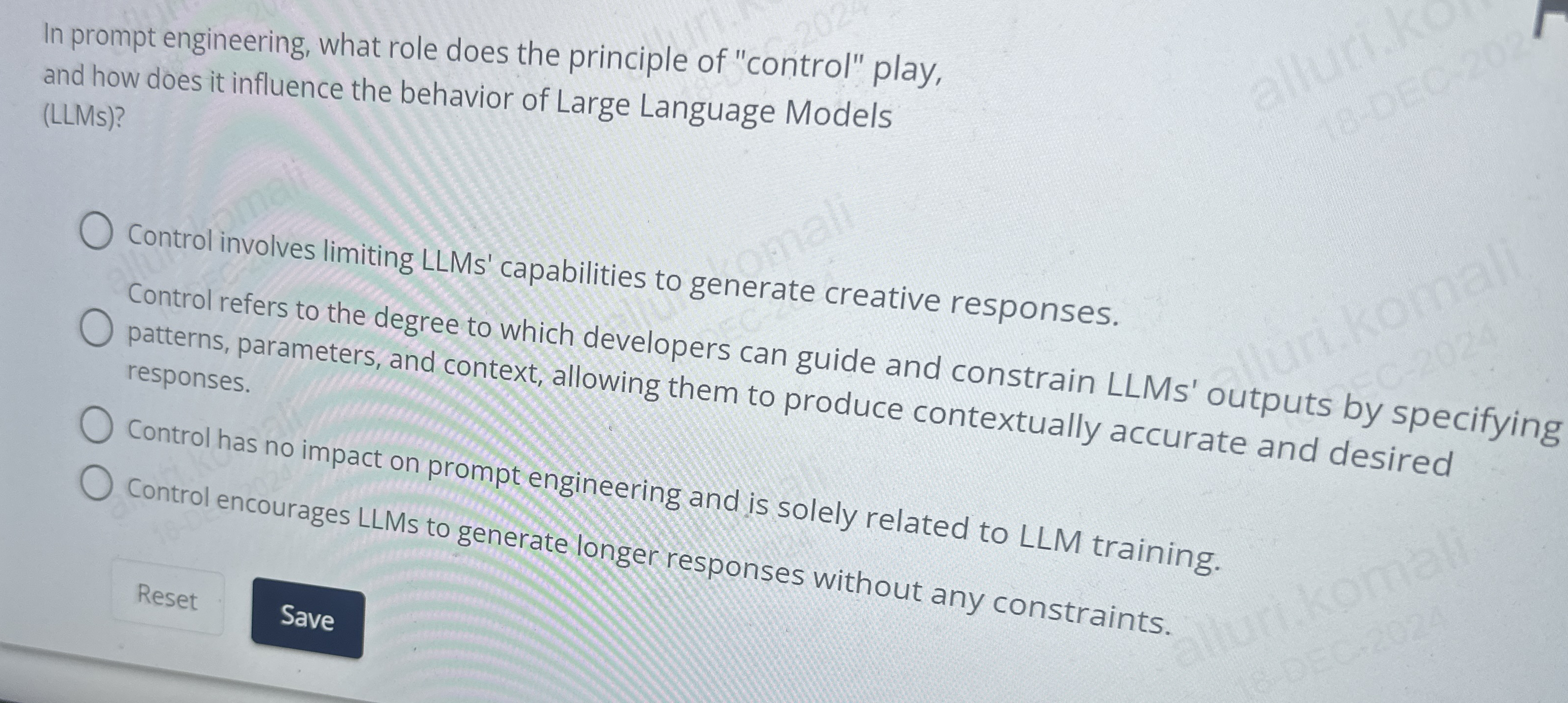 In prompt engineering, what role does the