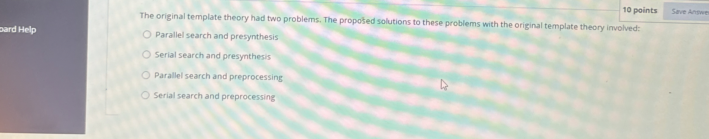The original template theory had two problems.