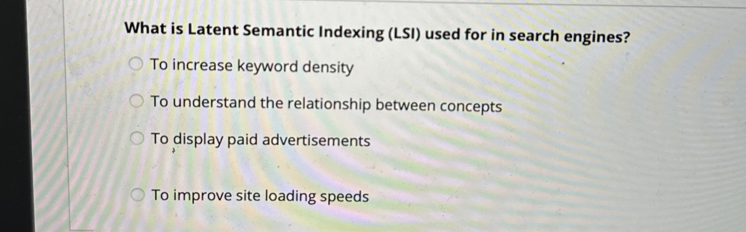 What is Latent Semantic Indexing ( LSI ) used for
