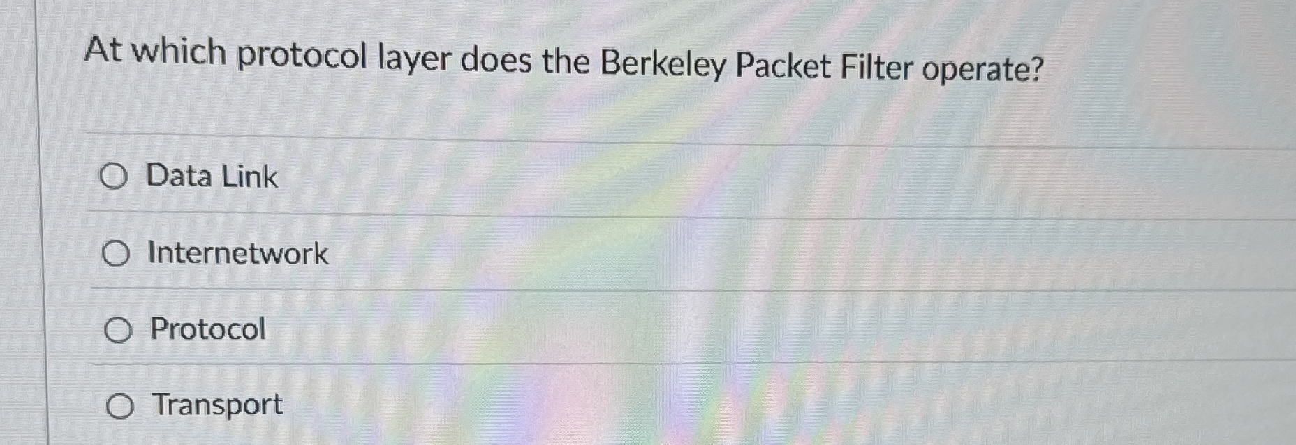 At which protocol layer does the Berkeley Packet