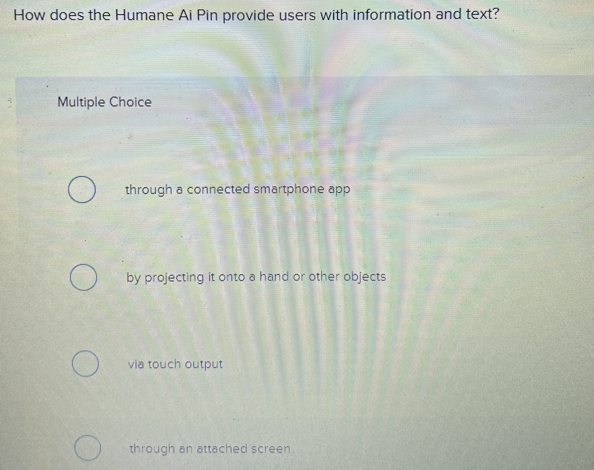 How does the Humane Ai Pin provide users with