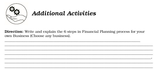 Additional Activities Direction: Write and