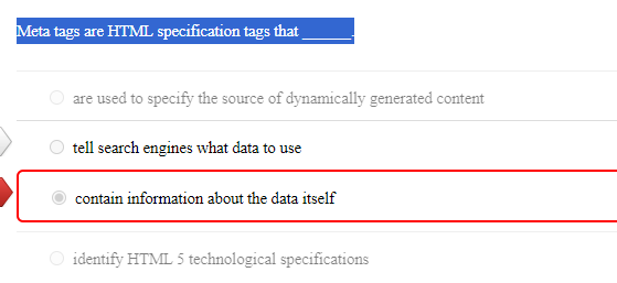 Meta tags are HTML specification tags that ? are