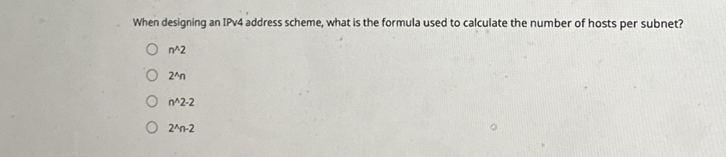 When designing an IPv 4 address scheme, what is
