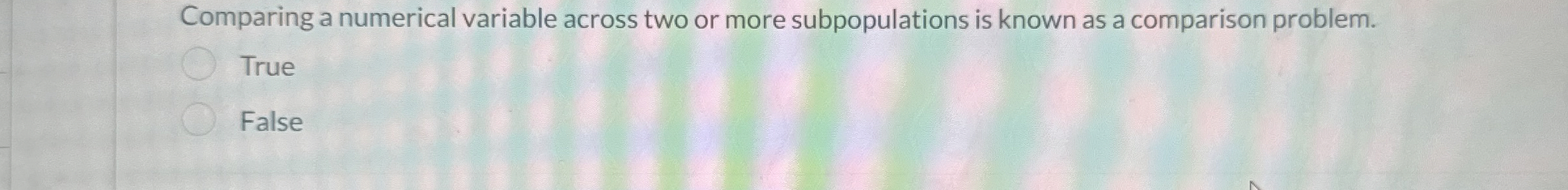 Comparing a numerical variable across two or more