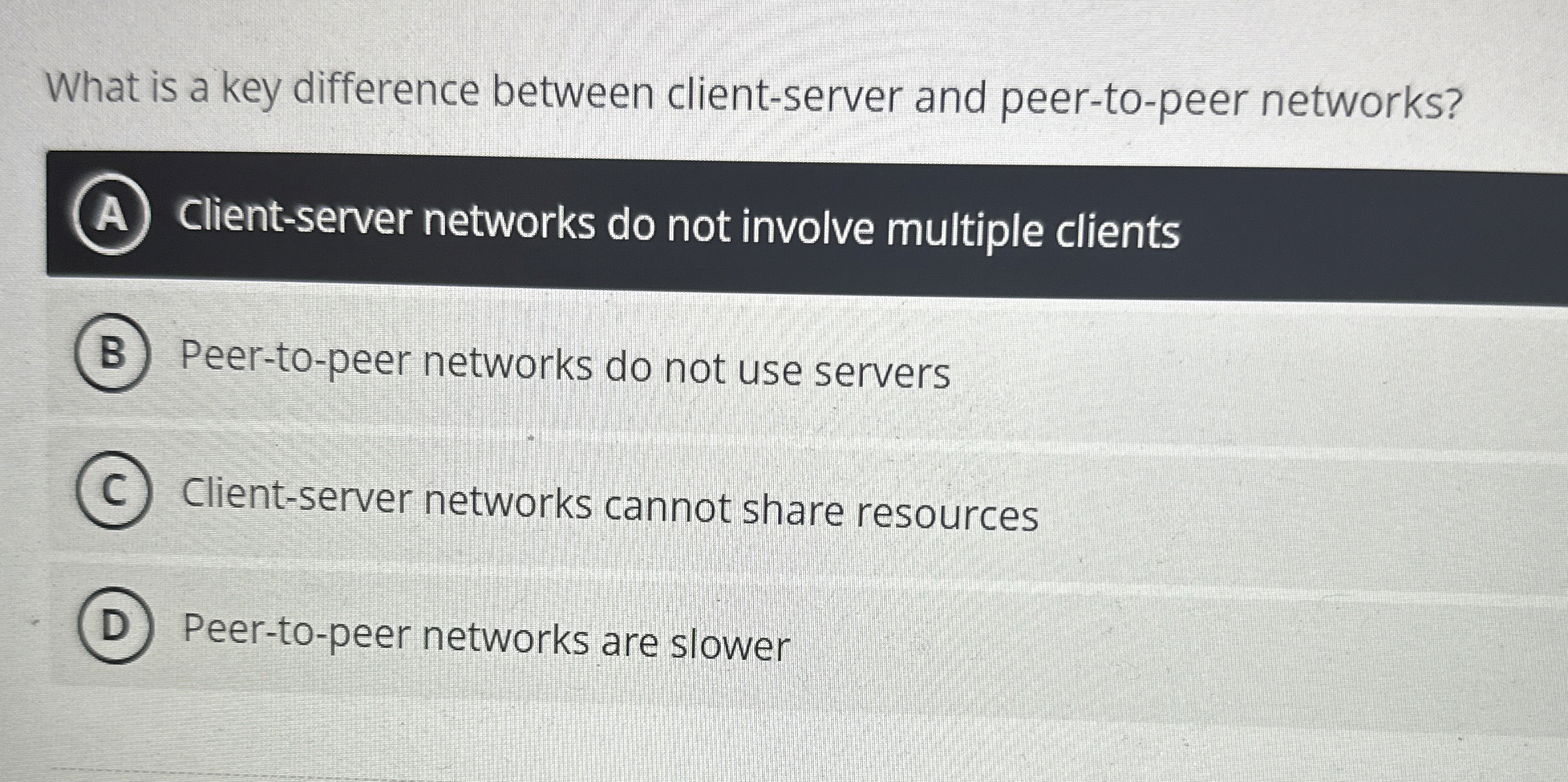 What is a key difference between client - server