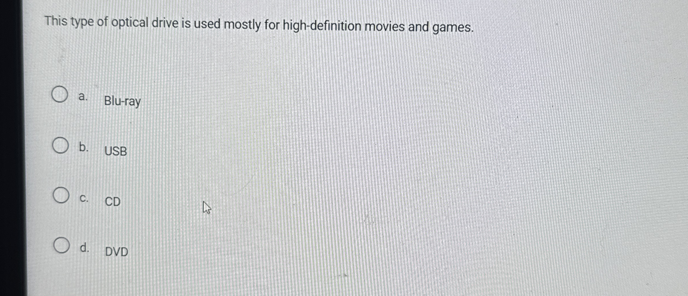 This type of optical drive is used mostly for