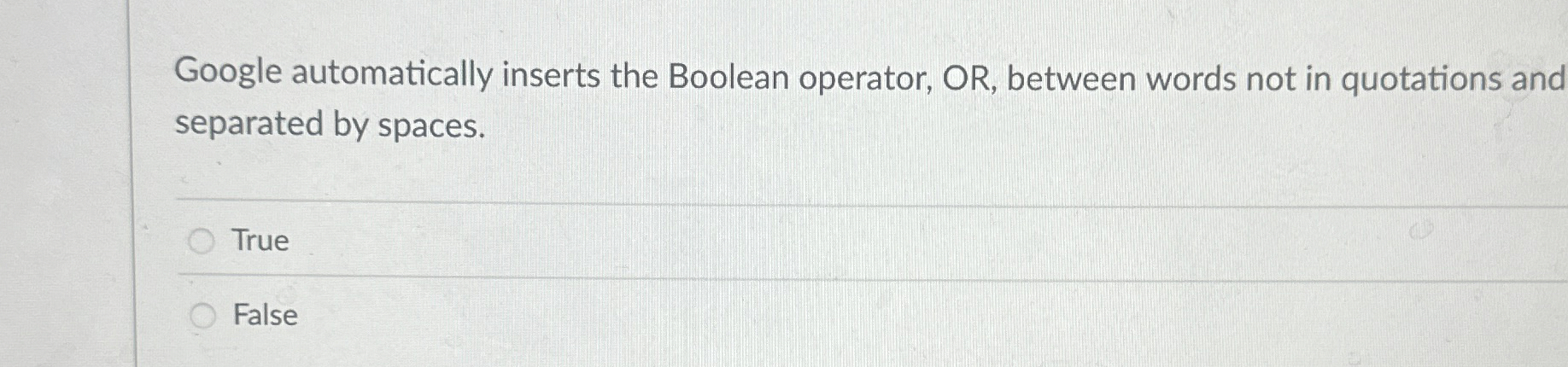 Google automatically inserts the Boolean