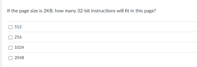 If the page size is 2 KB , how many 3 2 - bit