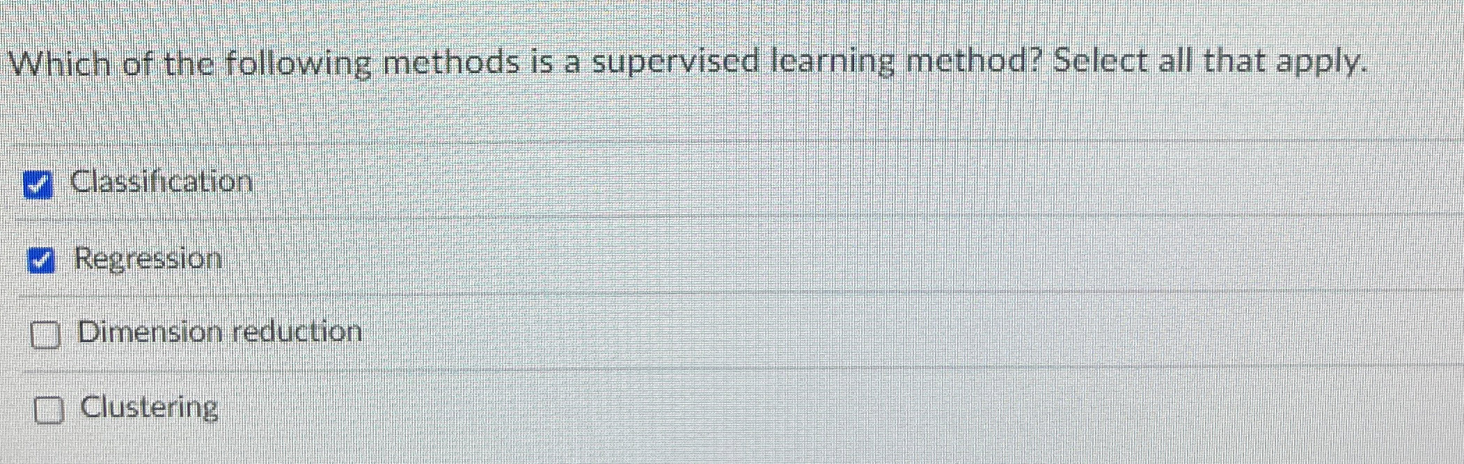 Which of the following methods is a supervised
