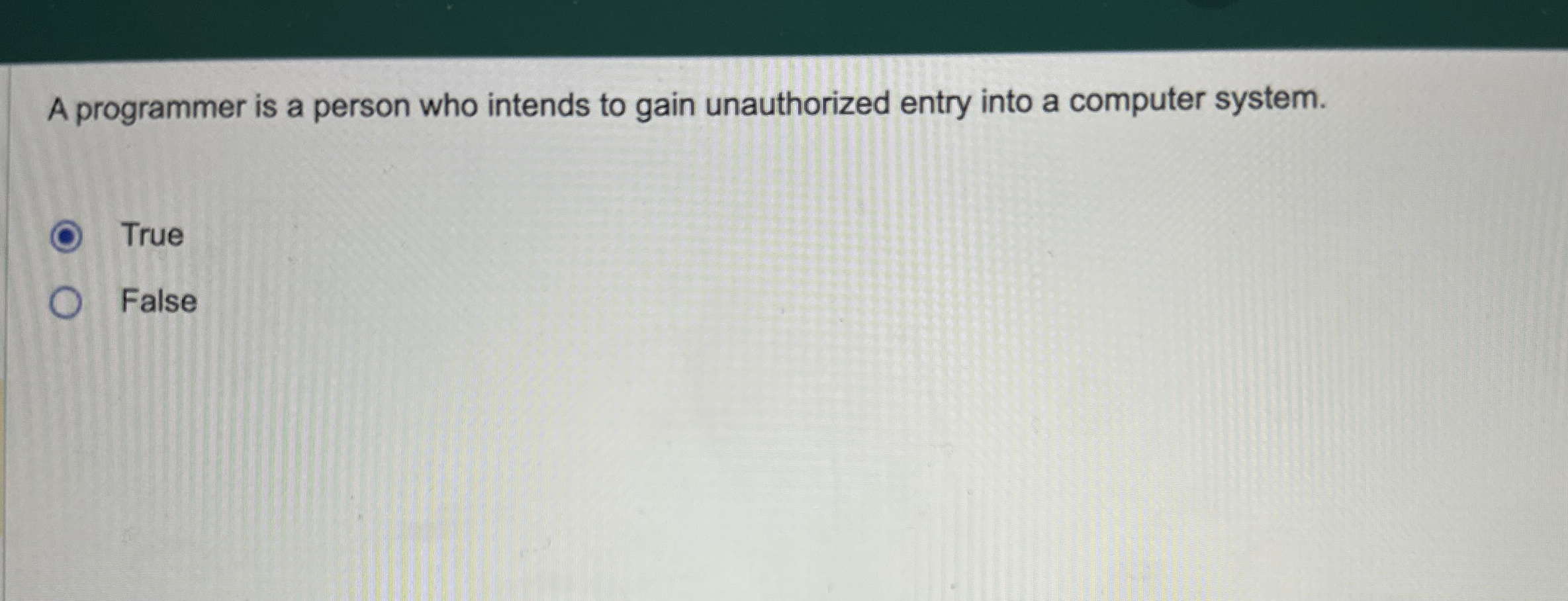 A programmer is a person who intends to gain