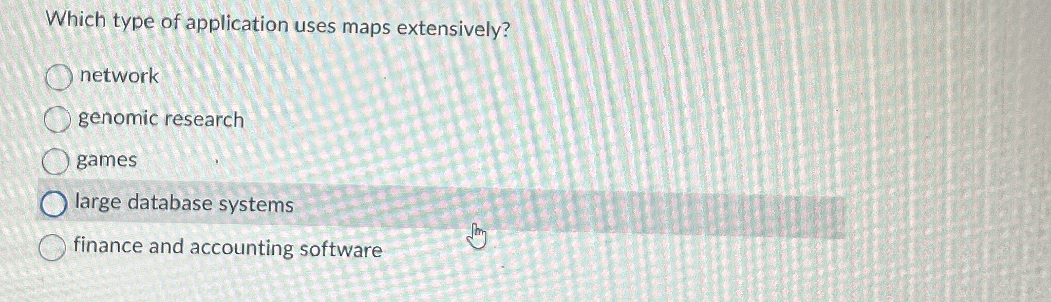 Which type of application uses maps extensively?