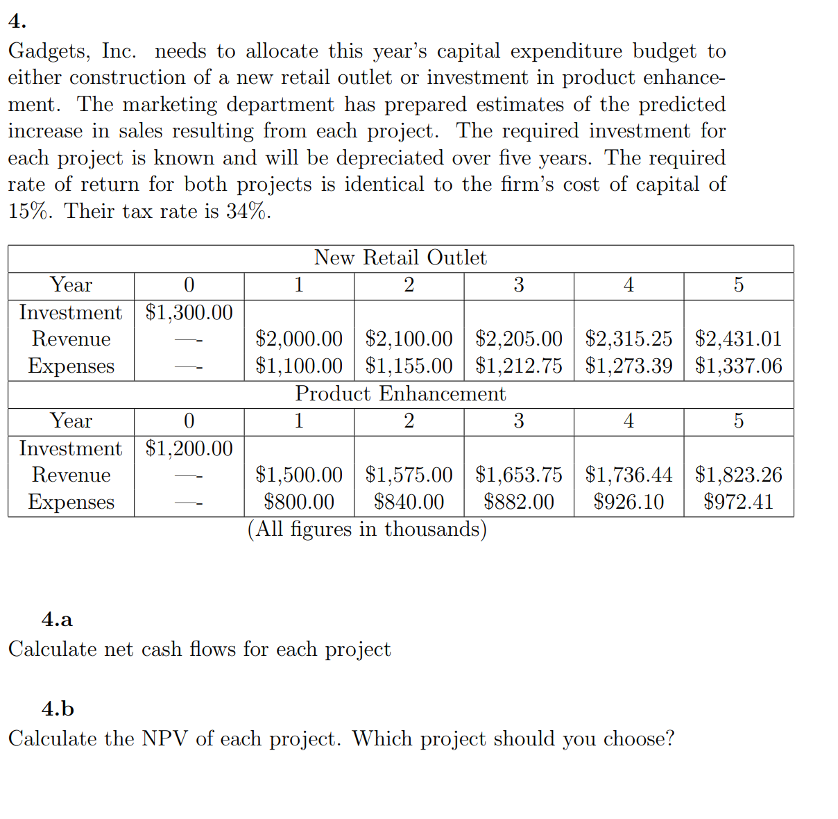 2. A corporation is considering purchasing a