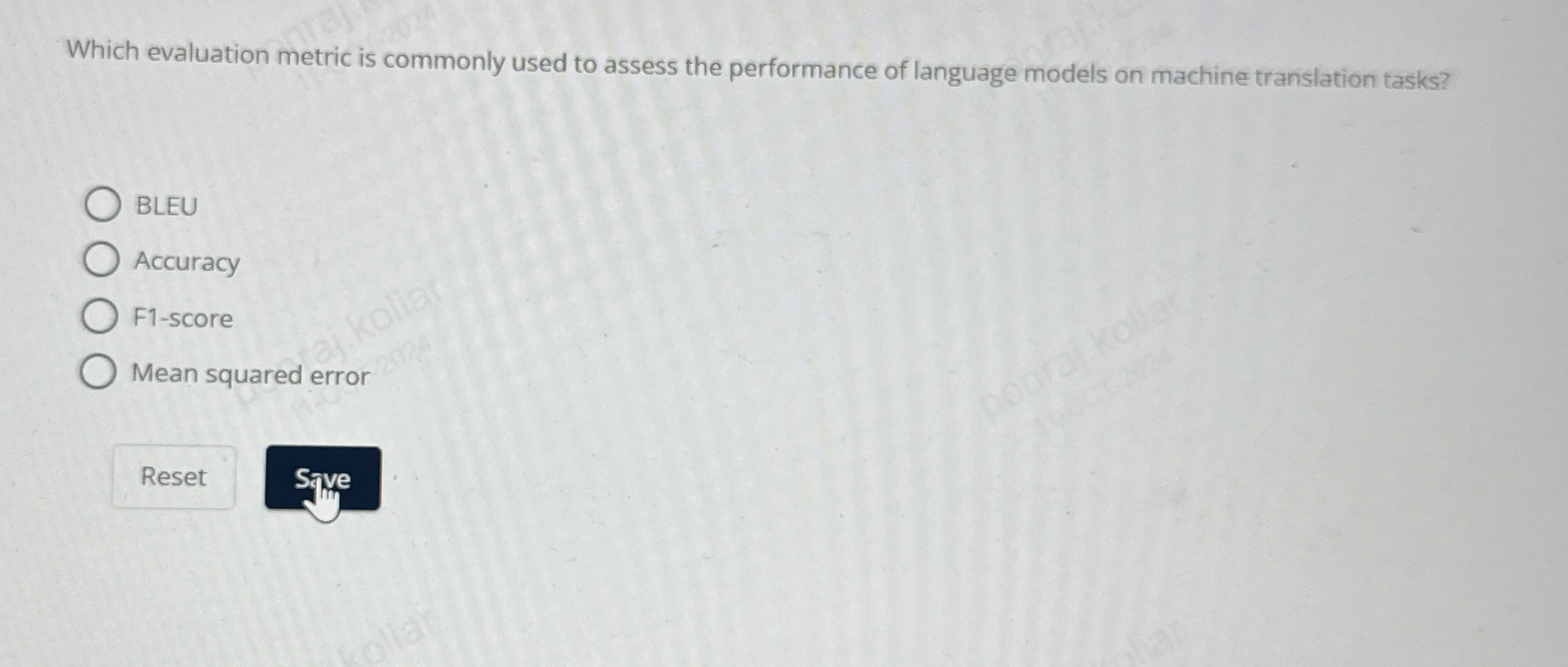 Which evaluation metric is commonly used to
