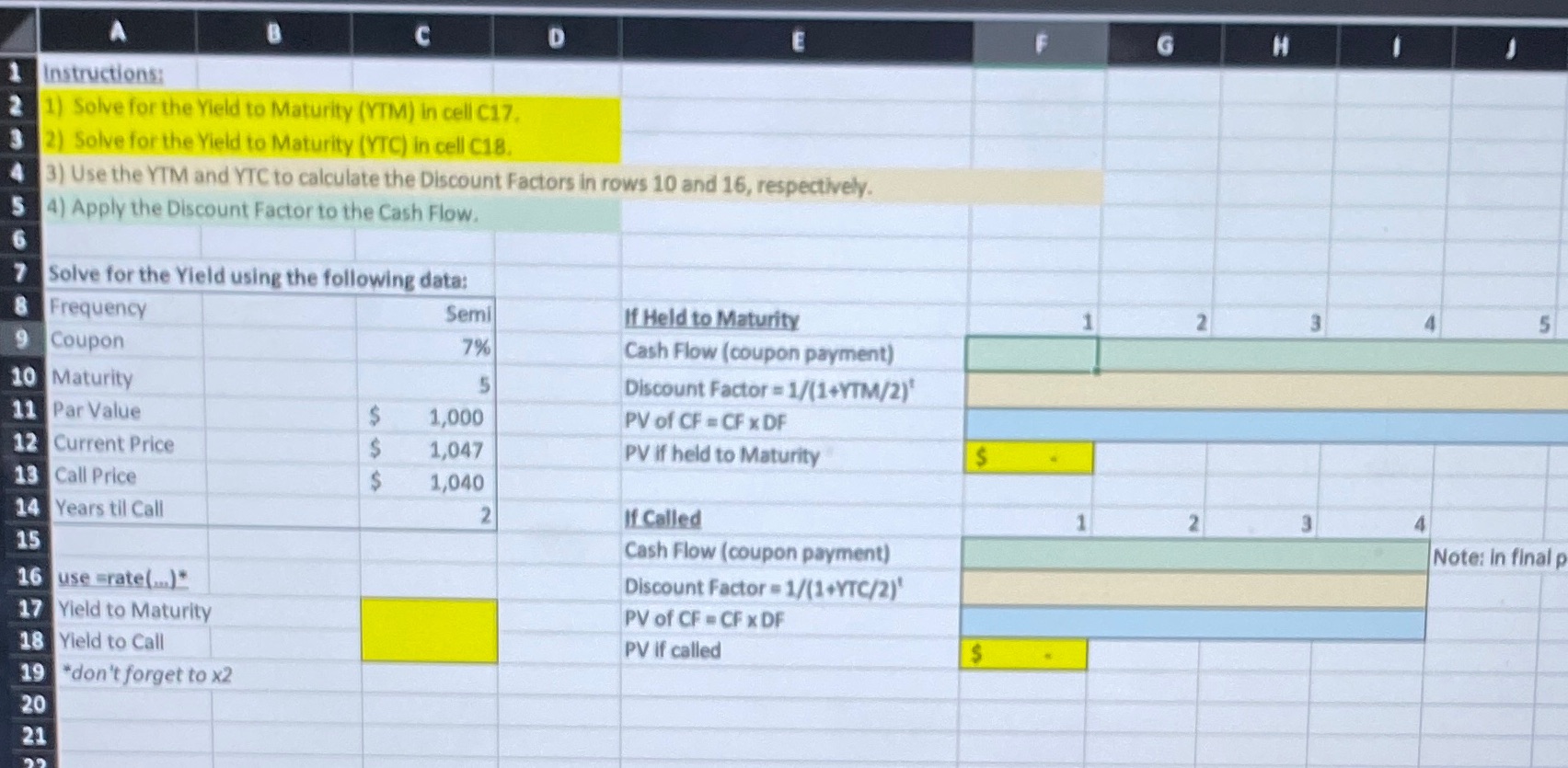 Please solve for the empty highlighted boxes. Add