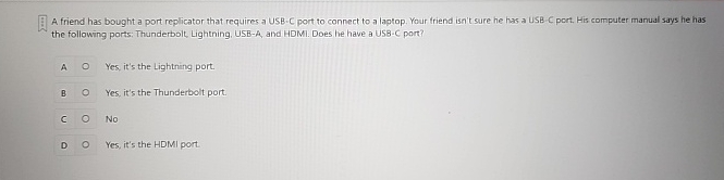 A friend has bought a port replicator that