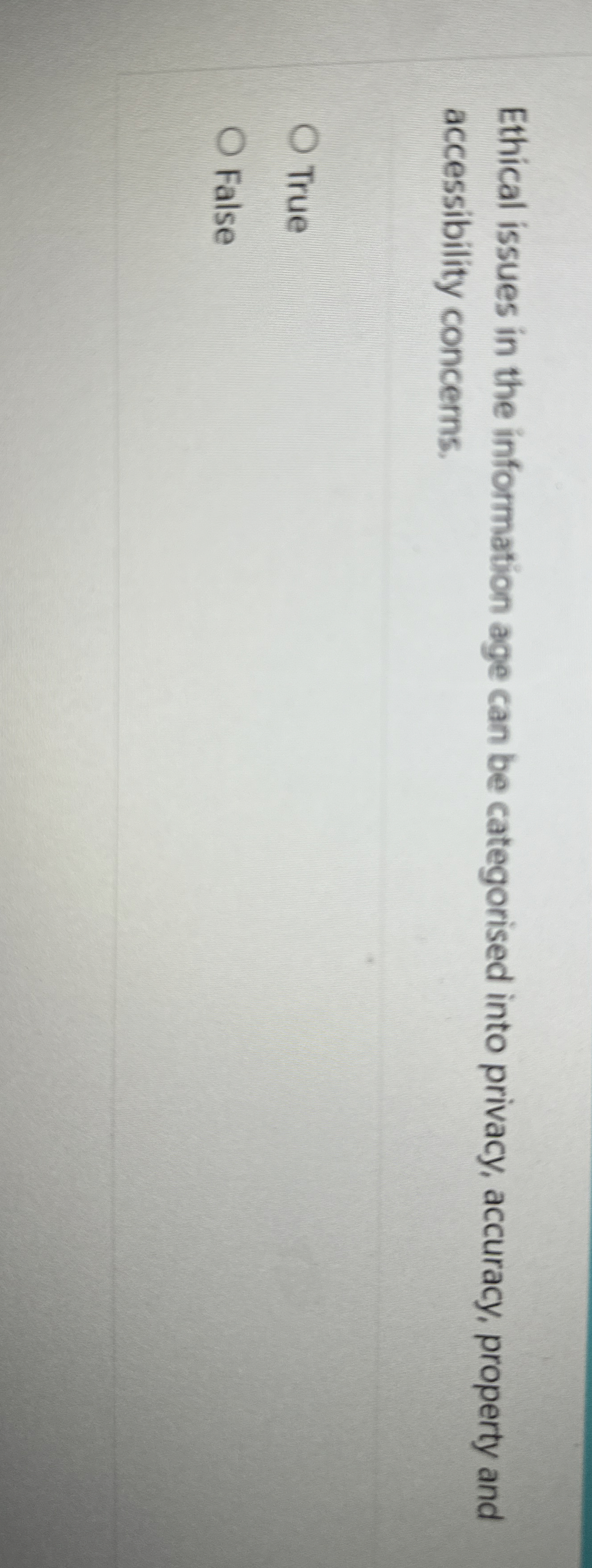 Ethical issues in the information age can be