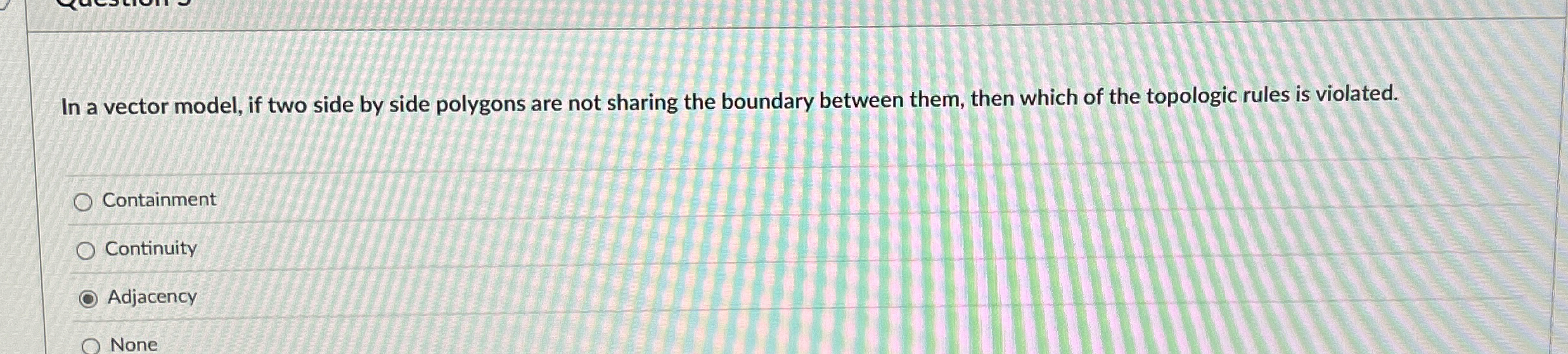 In a vector model, if two side by side polygons