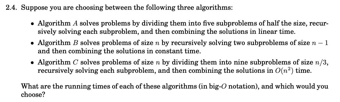 The statement of the master theorem given in DPV