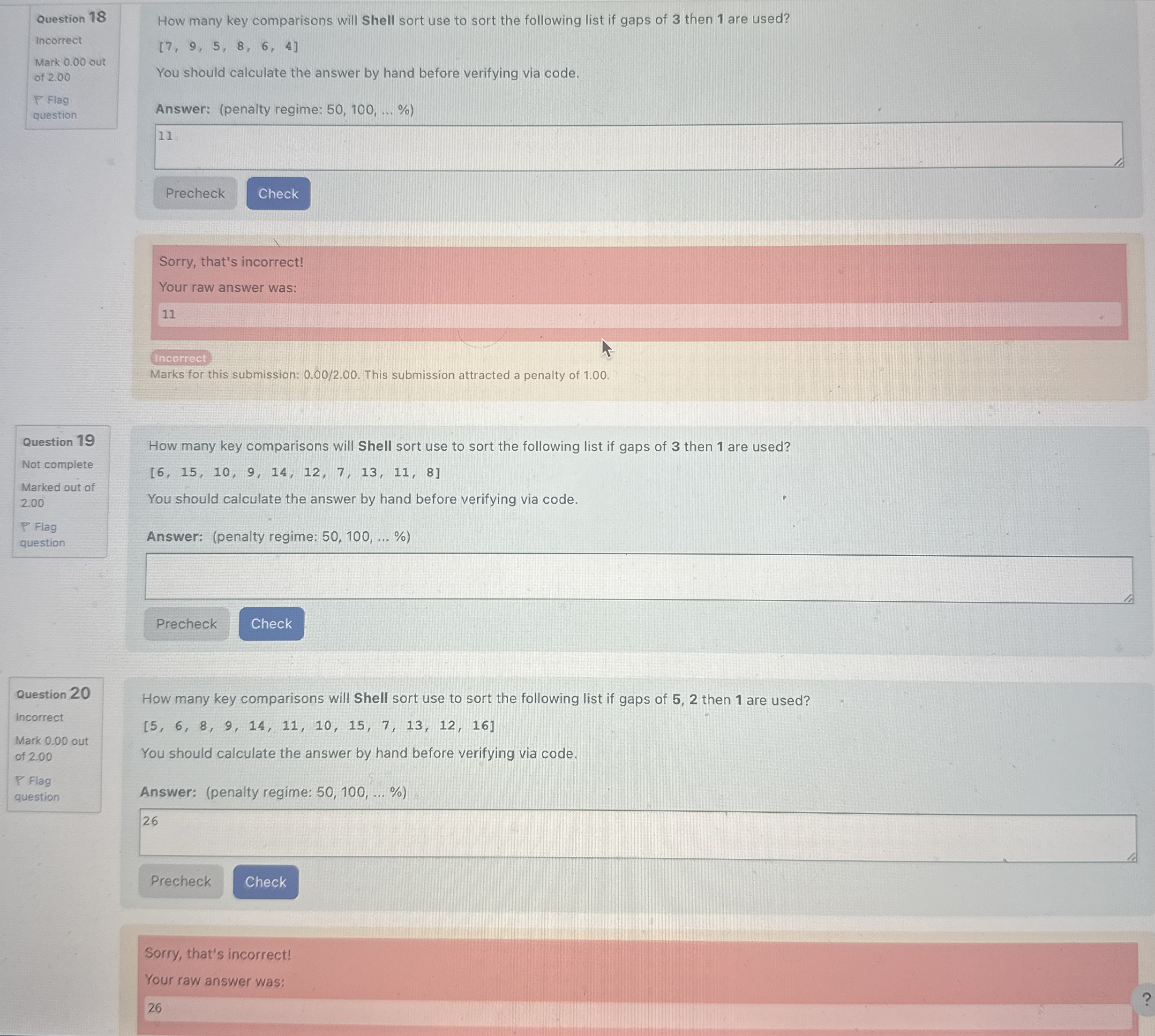 Question 1 8 Mark 0 . 0 0 out Question 1 9 Not