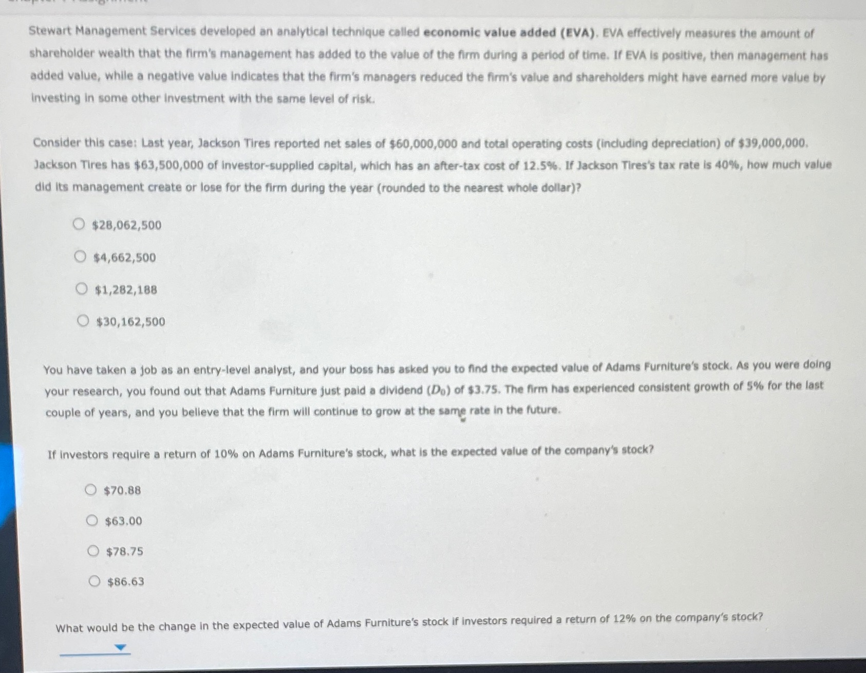 Please answer these three questions. Stewart